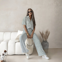 | Women’s Spring Summer Casual Button Detail Suit