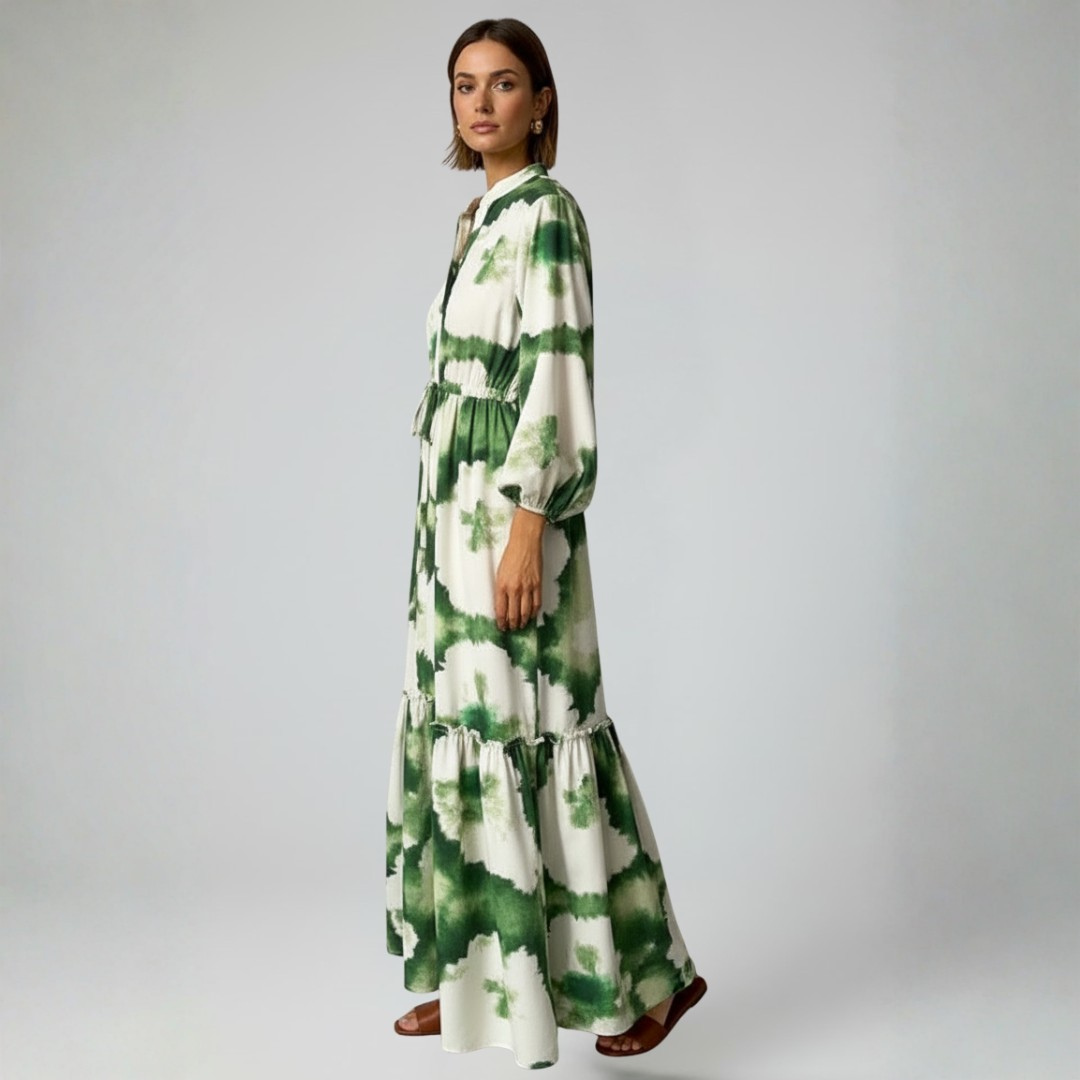 | Women’s V-Neck Long Sleeve Maxi Dress