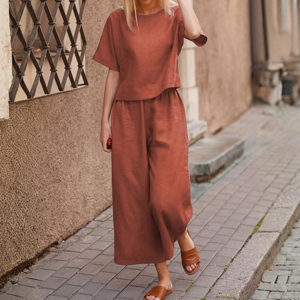 Women’s Elegant Casual Loose Shirt and Pants Set