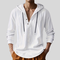 Martin | Men’s Hooded Long Sleeve Casual Shirt