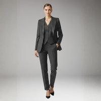 Women’s Three Piece Suit Set with Straight Trousers