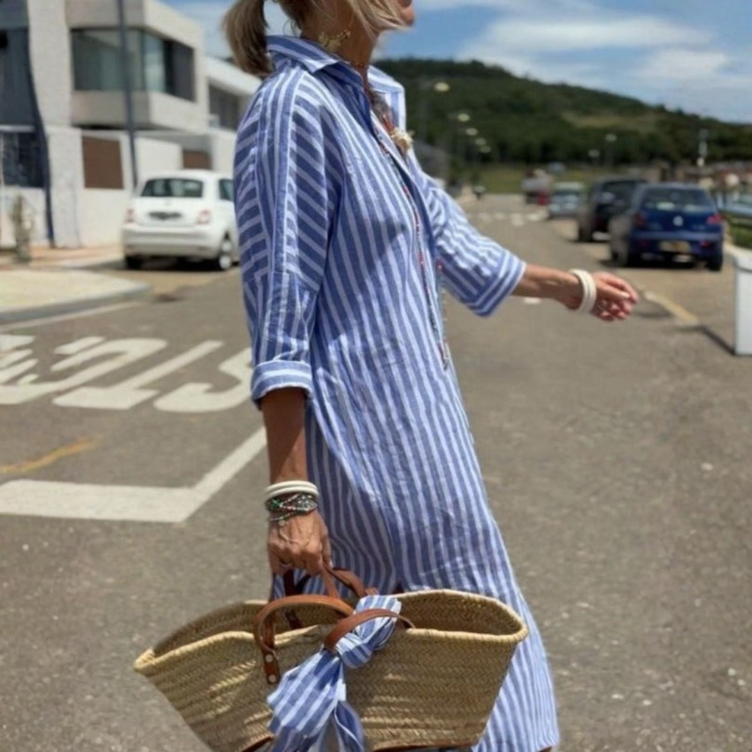 Women’s Timeless Striped Summer Shirt Dress