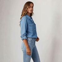 Women’s Denim Shirt with Button Front