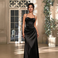 Spaghetti Strap Backless Bow Dress