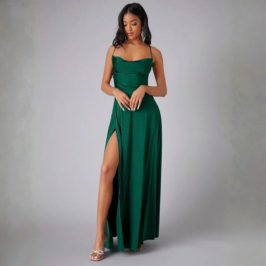 | Women’s Long Evening Dress with Open Back