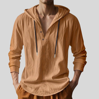 Martin | Men’s Hooded Long Sleeve Casual Shirt