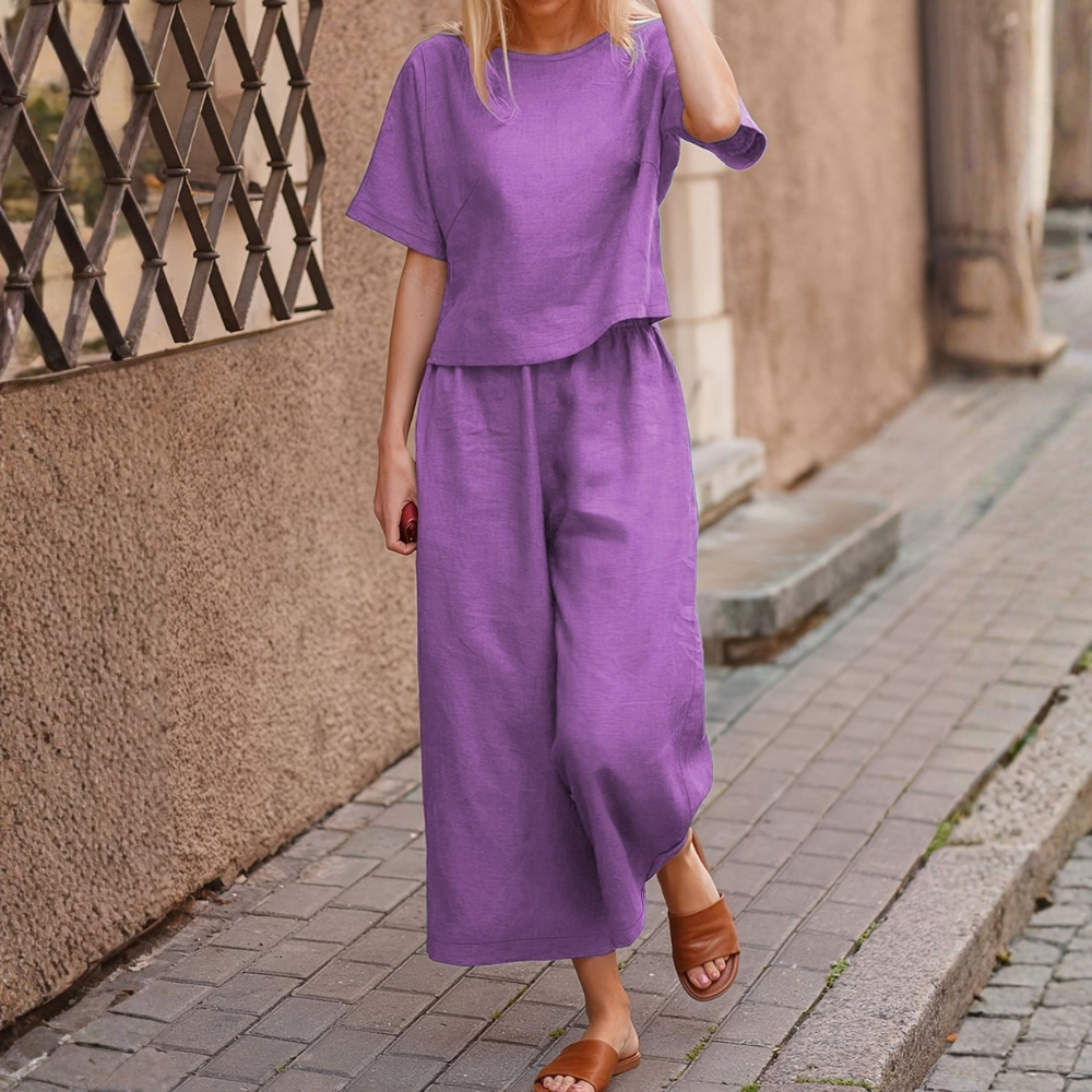 Women’s Elegant Casual Loose Shirt and Pants Set