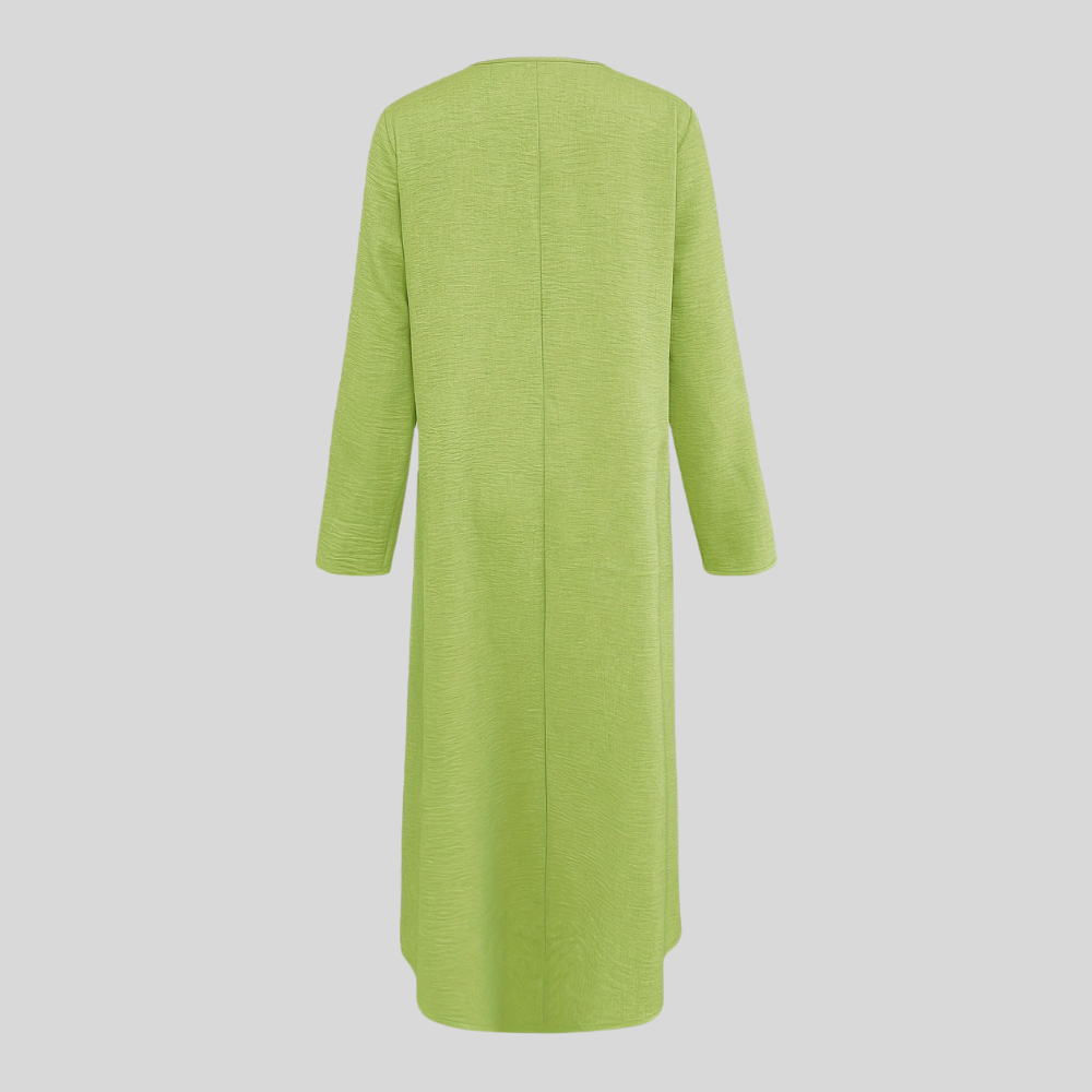 Women’s Elegant V-Neck Long Sleeve Maxi Dress