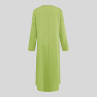 Women’s Elegant V-Neck Long Sleeve Maxi Dress