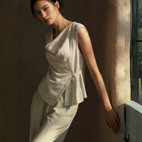 | Women’s Vintage Asymmetric Casual Blouse