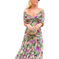 Elegant Floral V-Neck Dress