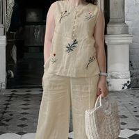 Women’s Embroidered Spring Summer Two Piece Set