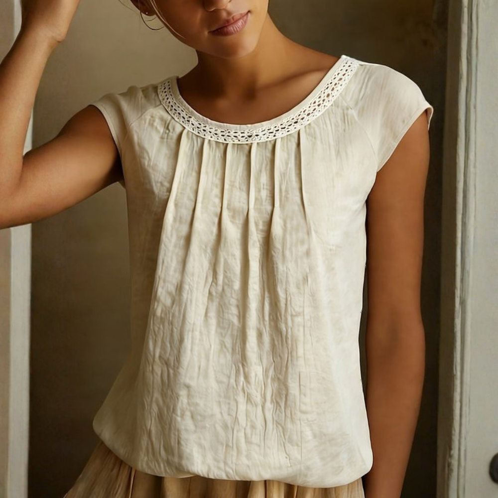 | Women’s Elegant Vintage Lace Collar Blouse