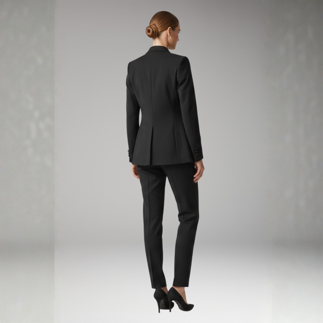 Women’s Three Piece Suit Set with Straight Trousers