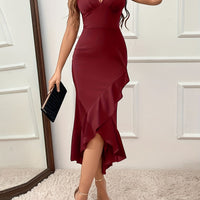Refined High Slit Bodycon Dress