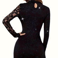 Hollow-Out Slim Fit Hip-Wrapping Dress Elegant Bodycon