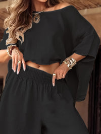 Women’s Casual Off-Shoulder Long Sleeve Top and Pants Set