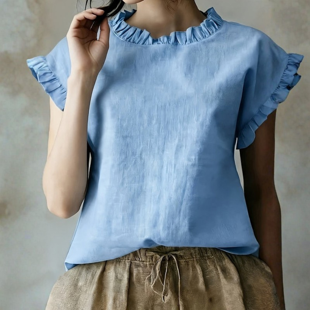 | Women’s Vintage Vacation Style Sleeve Blouse