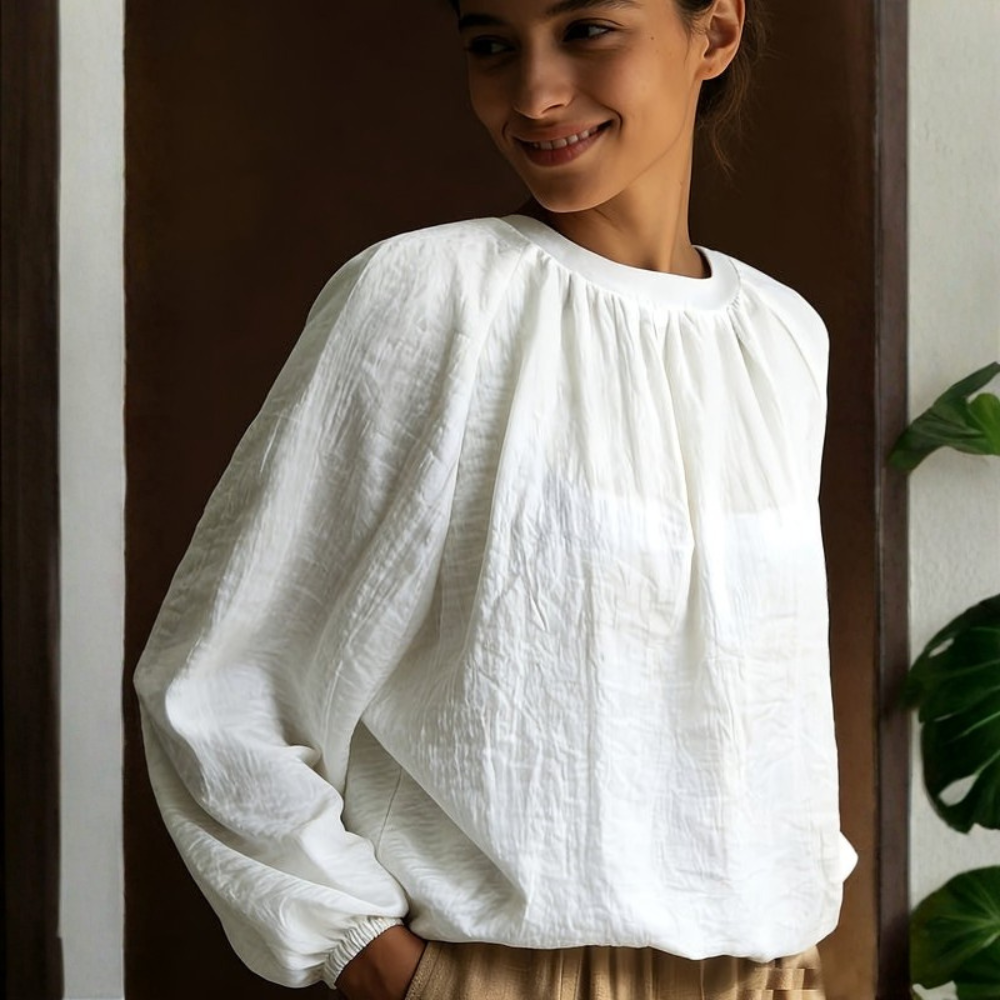 Michelle | Women’s Minimalist Style Long Sleeve Blouse