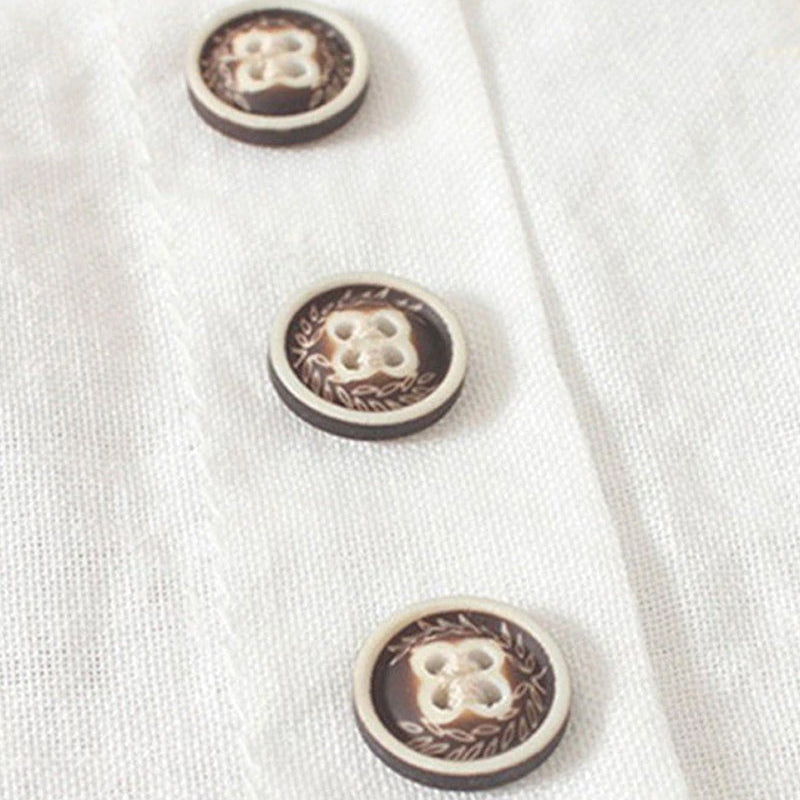 Women’s Summer Button Detail Casual Blouse Chic Everyday Top