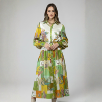 | Women’s V-Neck Long Sleeve Maxi Dress