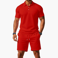 Zane | Men’s Short Sleeve Polo and Drawstring Shorts Set