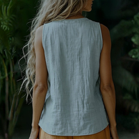 Rachel | Women’s Vintage Vacation Sleeveless V-Neck Top