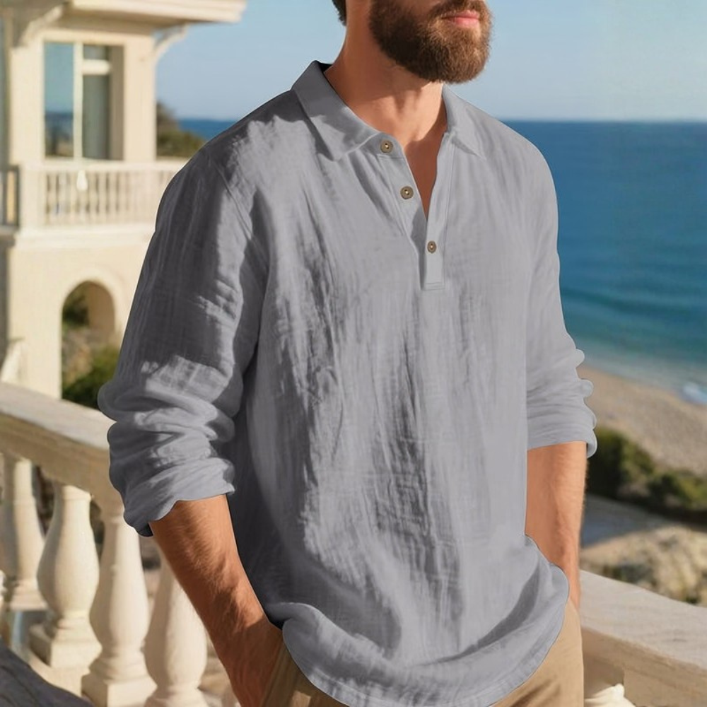 Marcus | Men’s Classic Long Sleeve Casual Shirt