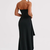 Elegant Twisted Maxi Dress Sleek Formal Design