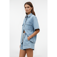 Women’s Denim Two Piece Set with Shorts