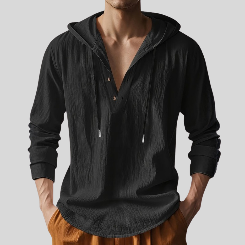 Martin | Men’s Hooded Long Sleeve Casual Shirt