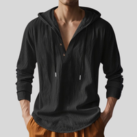 Martin | Men’s Hooded Long Sleeve Casual Shirt