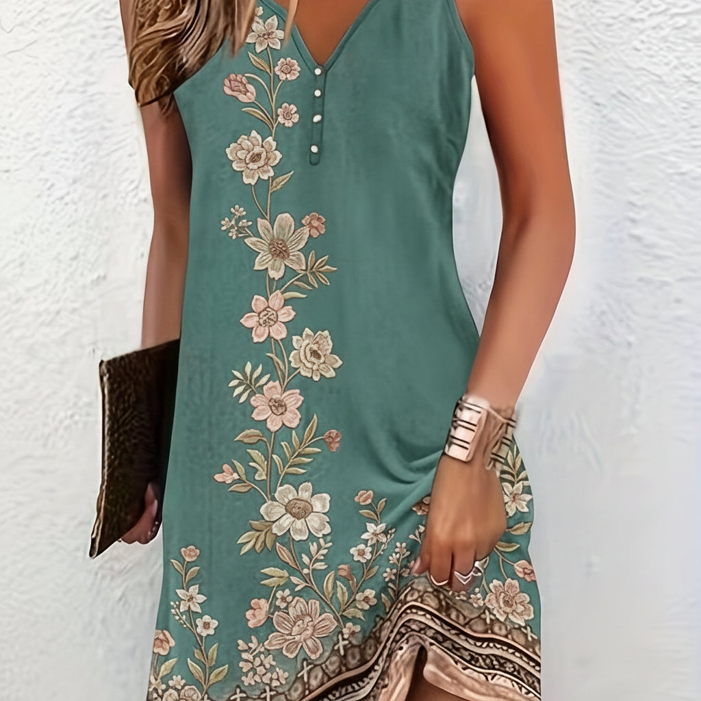 Elegant Floral Maxi Dress with Soft Flow