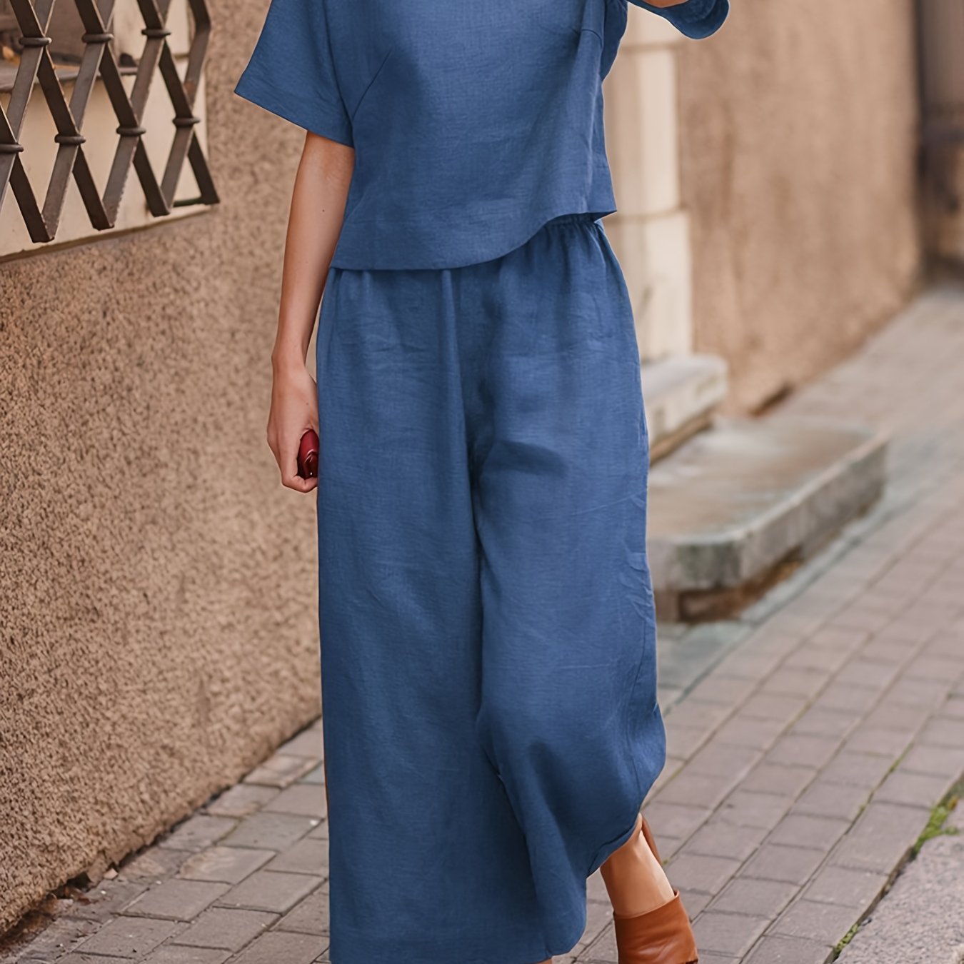 Women’s Elegant Casual Loose Shirt and Pants Set