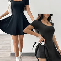 Contemporary Bodycon Dress with Sharp Cut