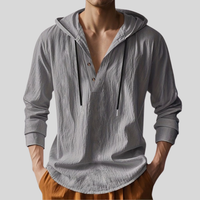 Martin | Men’s Hooded Long Sleeve Casual Shirt