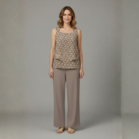 Women’s Two Piece Set with Sleeveless Top and Wide Legs