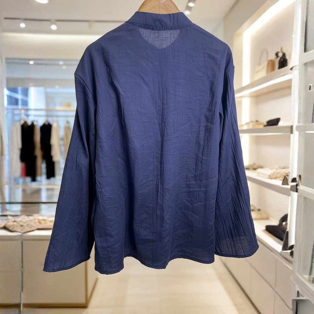 | Women’s Vintage Style Pleated Casual Blouse