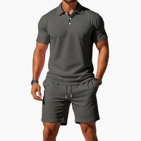 Zane | Men’s Short Sleeve Polo and Drawstring Shorts Set