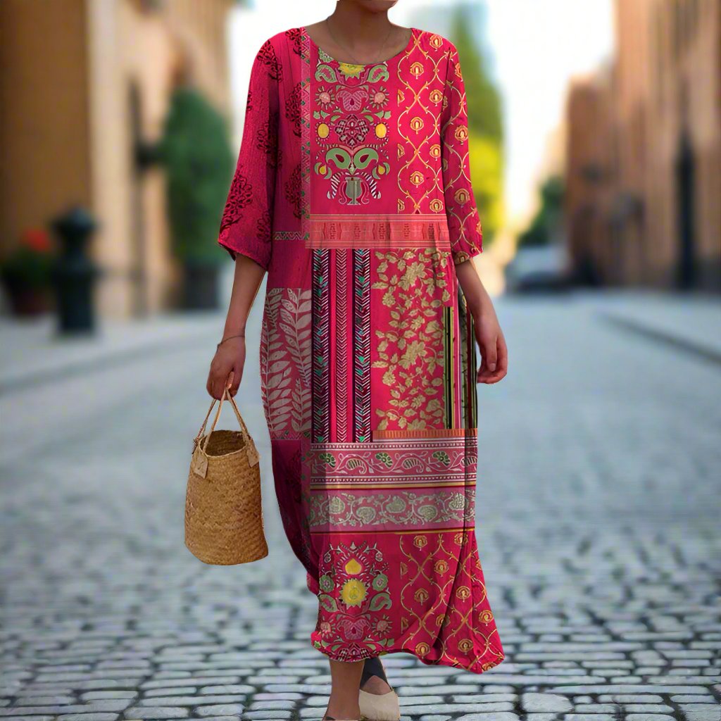 | Women’s Summer Ethnic Bohemian Maxi Dress