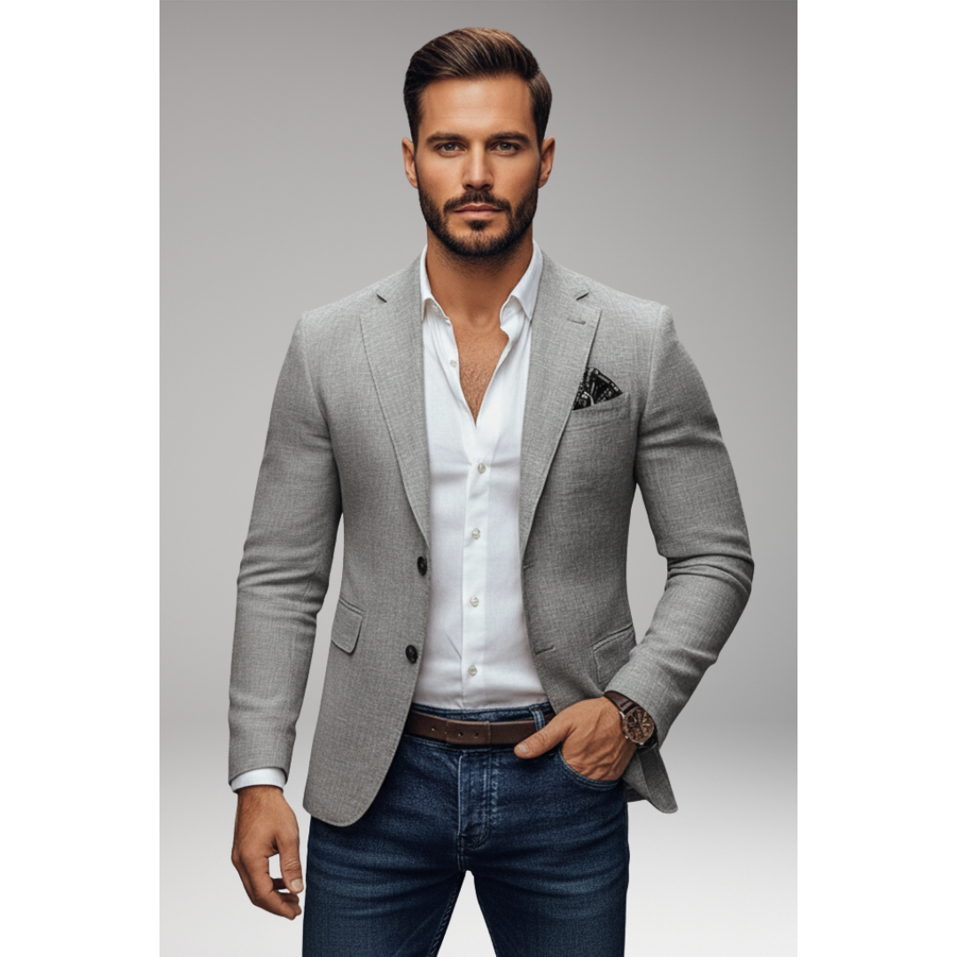 Evan | Men’s Tailored Blazer with Notch Lapel