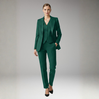 Women’s Three Piece Suit Set with Straight Trousers