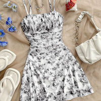 Floral Halter Dress with Elegant Silhouette
