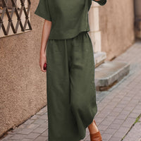 Women’s Elegant Casual Loose Shirt and Pants Set