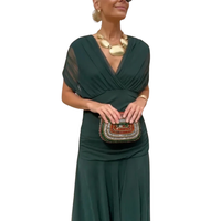 Elegant Floral V-Neck Dress