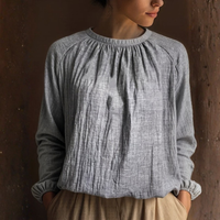 Michelle | Women’s Minimalist Style Long Sleeve Blouse