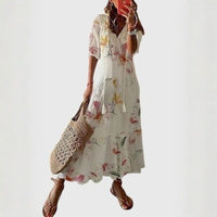Boho Vintage V-Neck Summer Dress