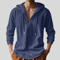 Martin | Men’s Hooded Long Sleeve Casual Shirt
