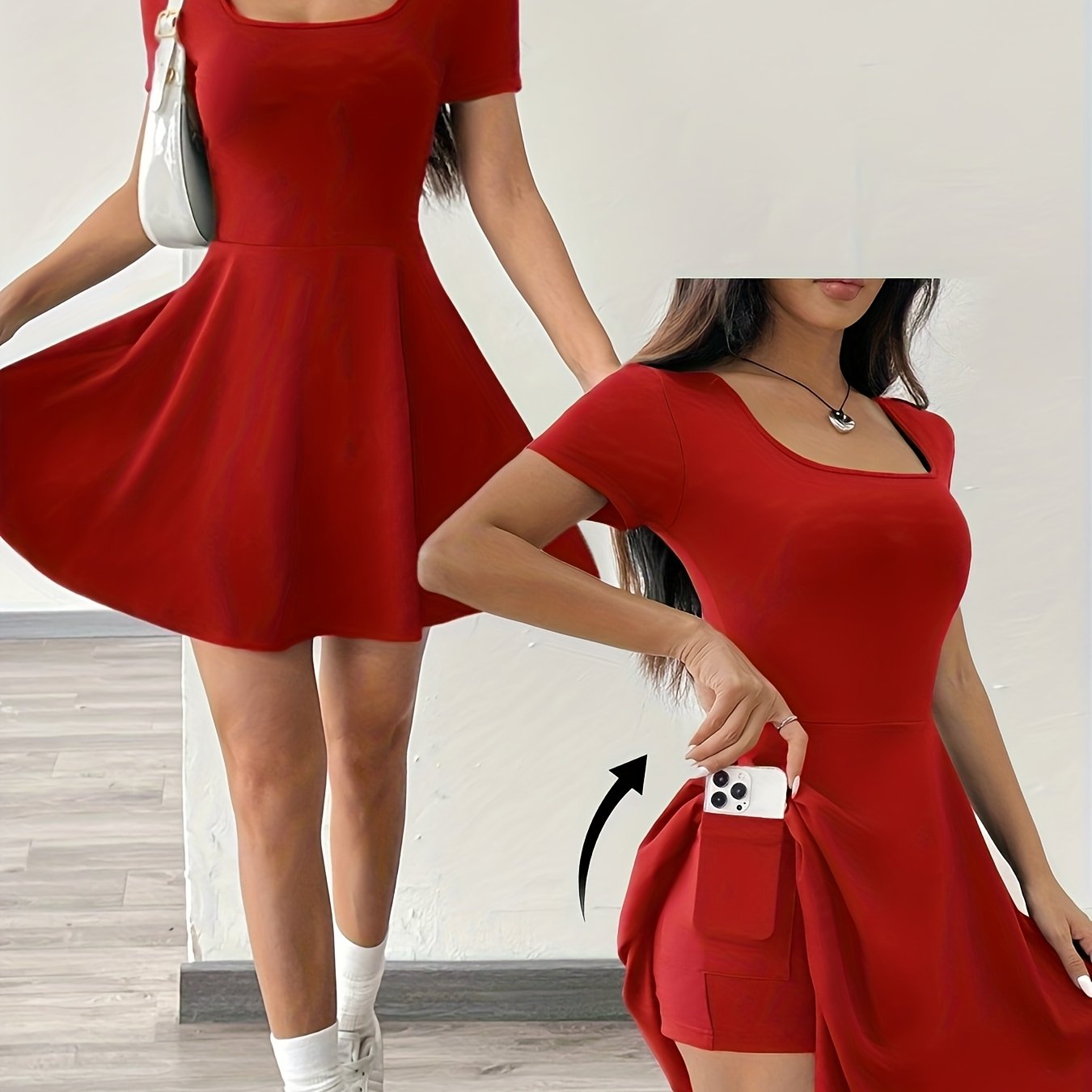 Contemporary Bodycon Dress with Sharp Cut