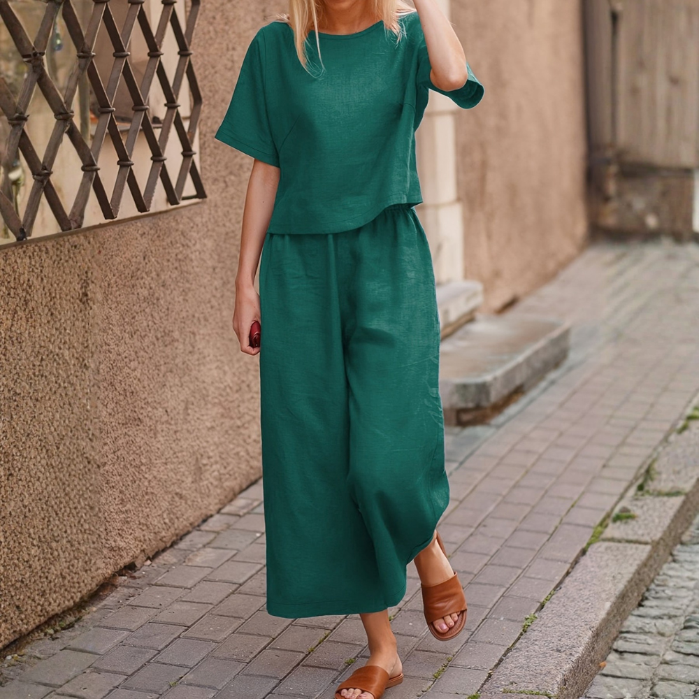 Women’s Elegant Casual Loose Shirt and Pants Set